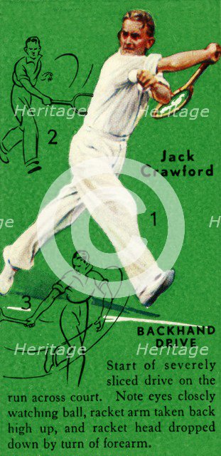 'Jack Crawford - Backhand Drive', c1935. Creator: Unknown.