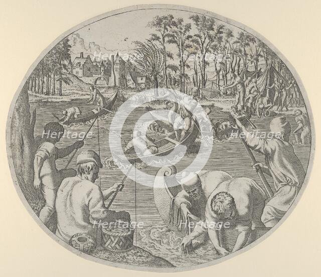 Fishing Scene, 1547. Creator: Leon Davent.