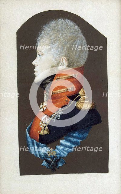 Portrait of Crown Prince Constantine Pavlovich of Russia (1779-1831), c1809.  Creator: Rockstuhl, Peter Ernst (1764-1824).