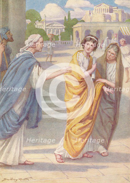 'Verginius left his beautiful young daughter Verginia in the care of her nurse', c1912, (1912). Artist: Ernest Dudley Heath.