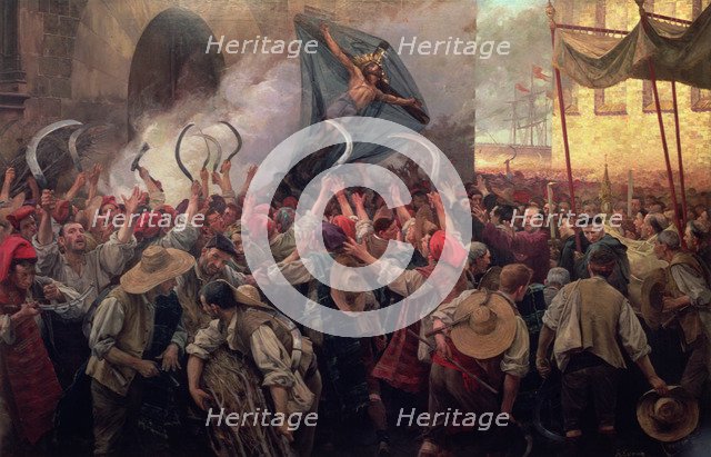 Blood Corpus or Reapers Riot (7 Jun. 1640), oil, 1907.