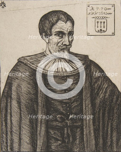 The historian John Besly, after Jaspar Isaac, 1861. Creator: Charles Meryon.