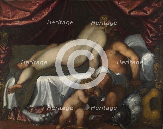 Mars and Venus, ca 1590. Artist: Palma il Giovane, Jacopo, the Younger (1544-1628)