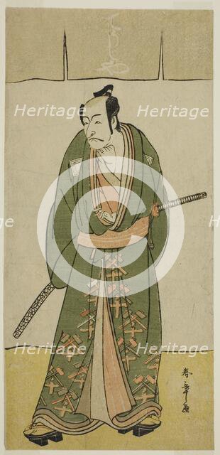 The Actor Ichikawa Danjuro V as Gokuin Sen'emon in the Play Hatsumombi Kuruwa Soga..., c. 1780. Creator: Shunsho.