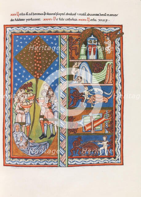 Miniature from Liber Scivias by Hildegard of Bingen, ca 1155. Creator: Anonymous.