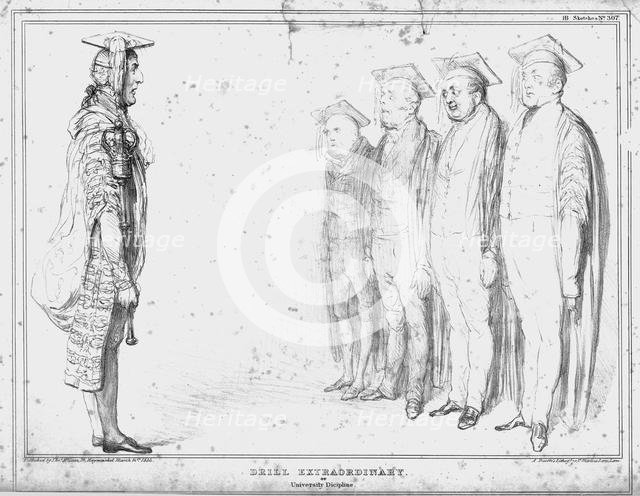 'Drill Extraordinary, or University Dicipline', 1834. Creator: John Doyle.
