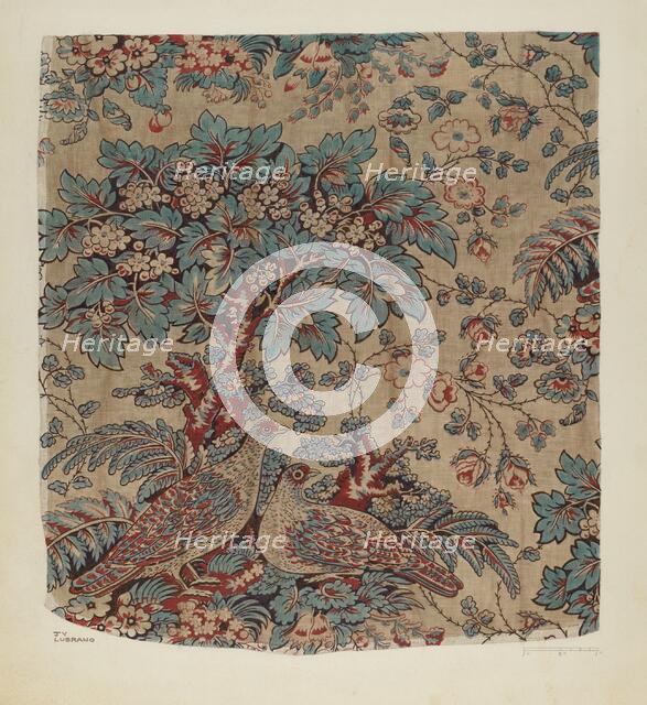 Printed Textile, c. 1941. Creator: Joseph Lubrano.