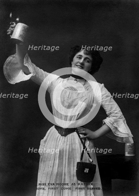 Eva Moore as 'Kathie' in Boys, First Come, First Served, 1903.Artist: Ellis & Walery