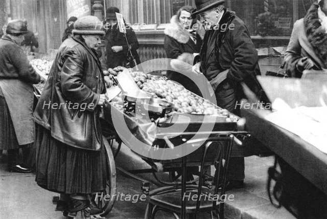 A typical fruit seller, Paris, 1931.Artist: Ernest Flammarion