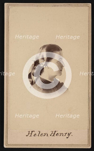 Portrait of Helen Louisa Henry (1836-1912), Between 1862 and 1870. Creator: Alexander Gardner.
