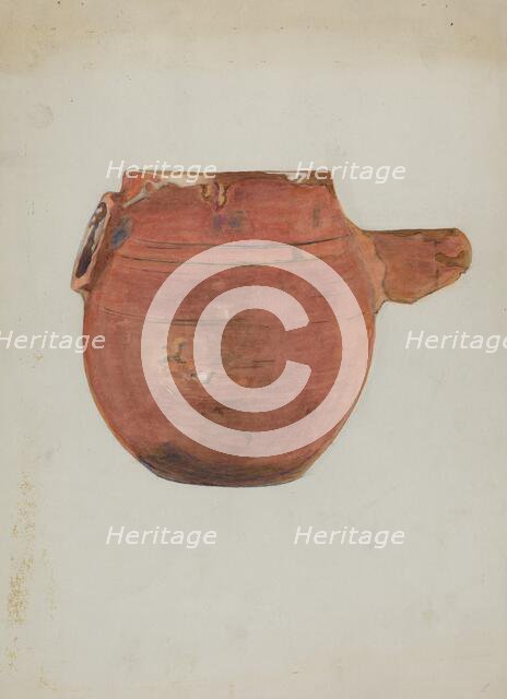 Terra Cotta Pot, c. 1936. Creator: Cecily Edwards.