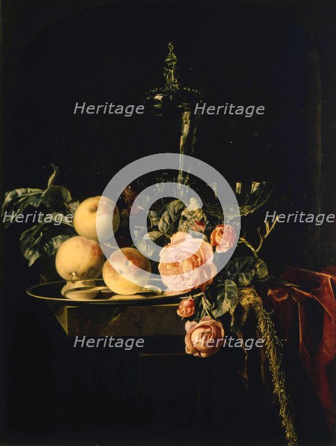 'Roses and Peaches', 1659. Artist: Willem van Aelst
