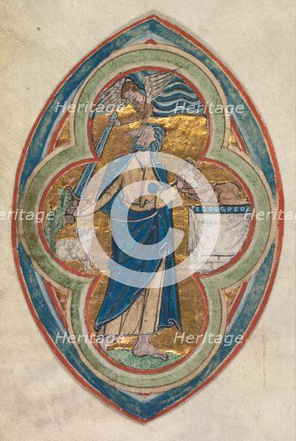 Miniature Excised from a Compendium in historiae genealogia Christi…, 1200-1250. Creator: William de Brailes (English, active c. 1230), workshop of.