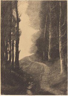 Landscape with Birch Trees (Le paysage aux bouleaux). Creator: Alphonse Legros.