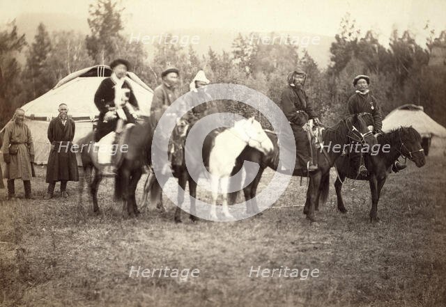 Khirgiz (ie, Kazakh) horsemen, between 1885 and 1886. Creator: Unknown.
