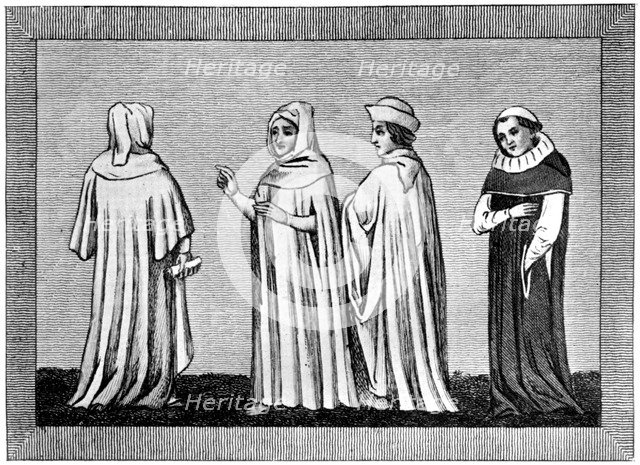 Law habits, 14th-15th centuries, (1910). Artist: Unknown