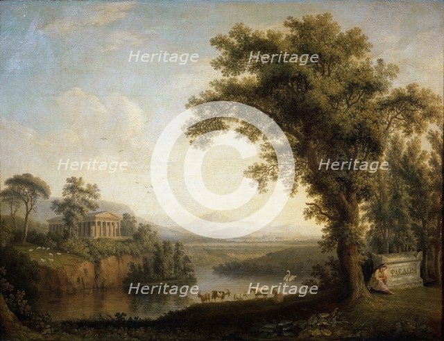 'Antique landscape with the Phaethon's tomb', 1785.  Artist: Jacob Philip Hackert