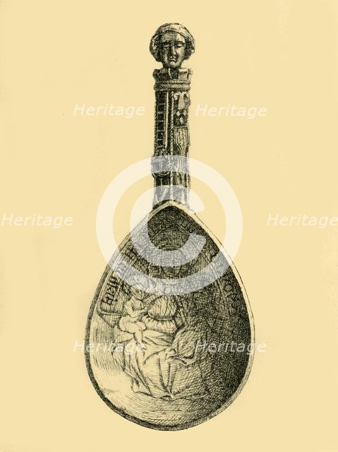 Silver gilt spoon, late 15th century, (1881). Creator: R I Stevenson.
