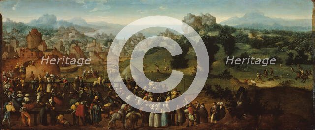 Landscape with Tournament and Hunters, 1519/20. Creator: Jan van Scorel.