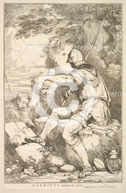 Banditti Taking His Post (from Fifteen Etchings Dedicated to Sir Joshua Reynol..., December 8, 1778. Creator: John Hamilton Mortimer.