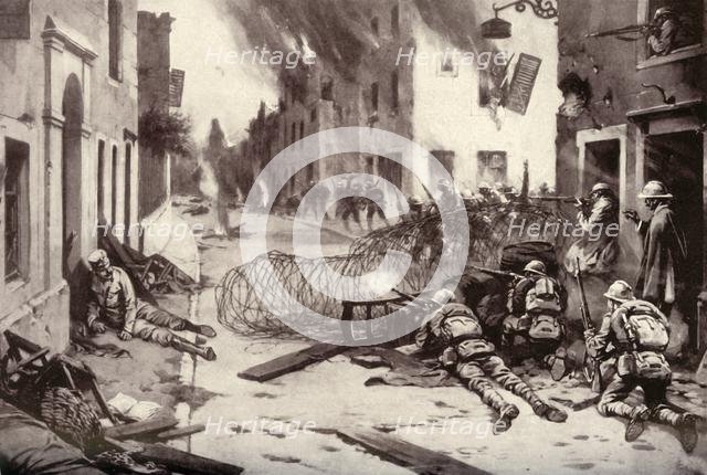 'How the Italians Drove the Austrians out of Burning Asiago', 1917. Creator: Unknown.