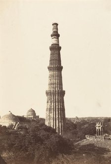 The Qutub Minar, Delhi, 1858-61. Creator: Unknown.