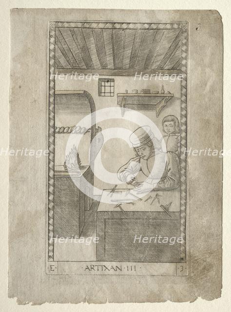 The Artisan (from the Tarocchi, series E: Conditions of Man, #3), before 1467. Creator: Master of the E-Series Tarocchi (Italian, 15th century).