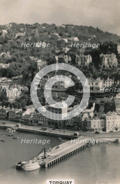 Aerial view of Torquay, 1939. Artist: Unknown