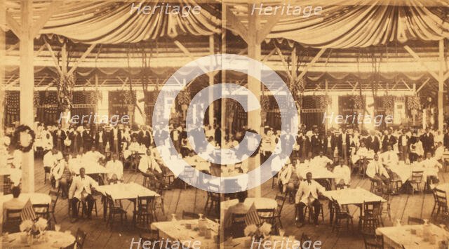 The large dining room, 1864. Creator: A Watson.