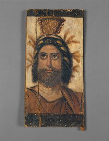 Panel with Painted Image of Serapis, A.D. 100-200. Creator: Unknown.