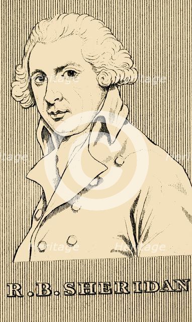 'R. B. Sheridan', (1751-1816), 1830. Creator: Unknown.
