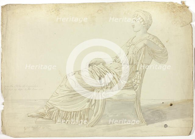 Ancient Statue of Agrippina, 1775. Creator: John Downman.