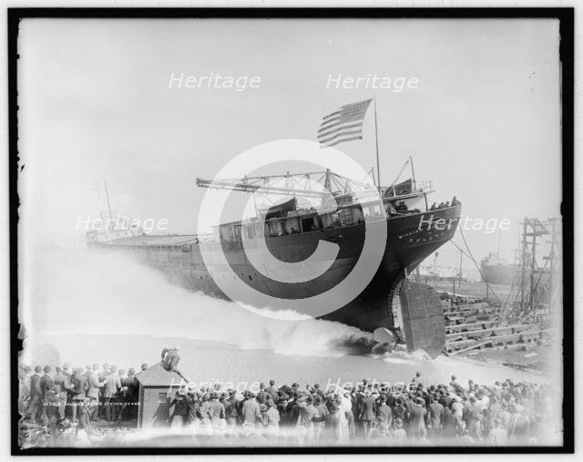 Launch of S.S. Livingstone, c1908. Creator: Unknown.