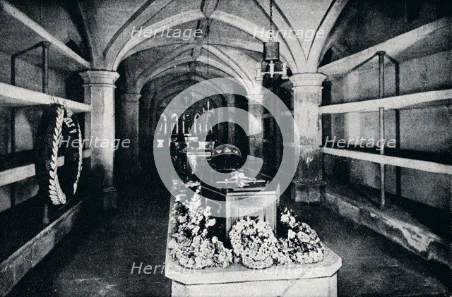 The crypt under the chancel of St George's Chapel, Windsor Castle, 1910 (1911). Creator: Unknown.