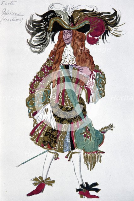 Galisson. Costume design for the ballet Sleeping Beauty by P. Tchaikovsky, 1921. Artist: Bakst, Léon (1866-1924)