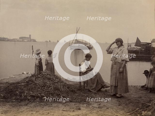 Chioggia, Under the Marina, c. 1870. Creator: Carlo Naya (Italian, 1816-1882).
