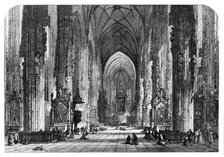 Interior of St. Stephen's, Vienna, by S. Read, 1868. Creator: William James Palmer.