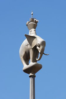 Elephant finial, Broadgate Standard, Coventry, West Midlands, 2014.  Artist: Steven Baker.