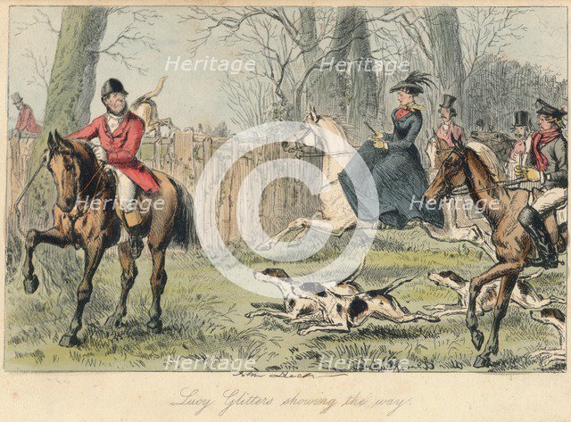 'Lucy Glitters showing the way', 1865. Artists: John Leech, Hablot Knight Browne.