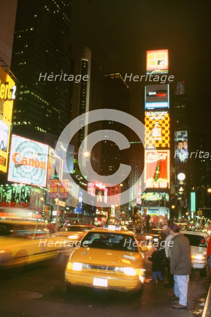 New York taxi at night 1995. Artist: Unknown.