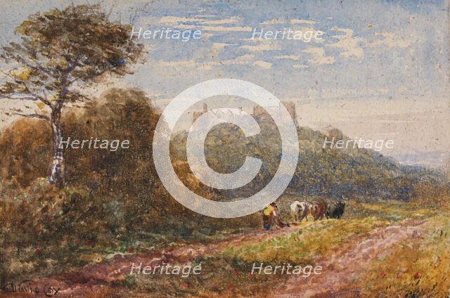 Ploughing, c1830s. Creator: David Cox the Elder.