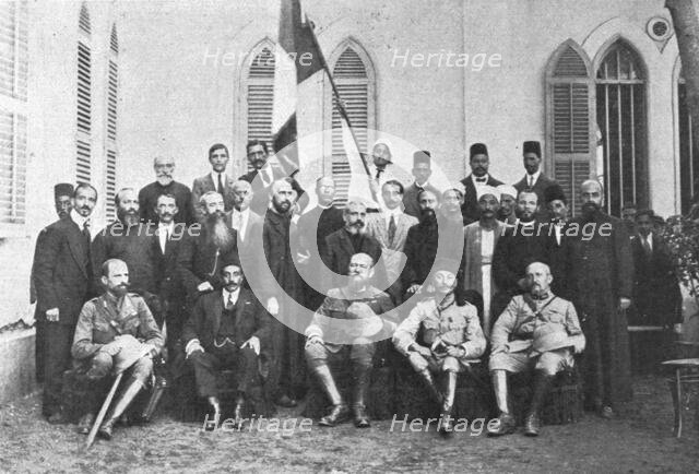 'La mission militaire francaise, ayant pour chef le lieutenant-colonel Bremond, visite...', 1916. Creator: Melik.