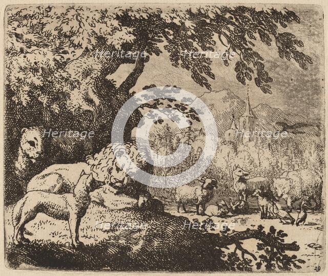 Reynard in Council with the Lion and Lioness, probably c. 1645/1656. Creator: Allart van Everdingen.