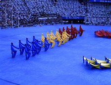 Performance of Fura dels Baus in the spectacle of the opening ceremony of the 1992 Barcelona Olym…