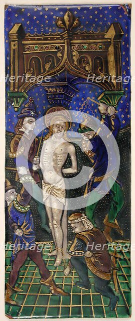 Triptych Panel with the Flagellation of Christ, French, early 16th century. Creator: Unknown.
