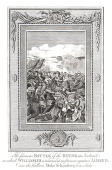 Battle of the Boyne, 1690 Artist: Unknown