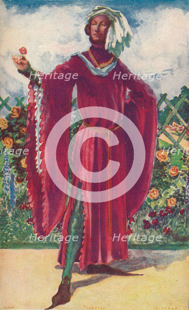 'A Man of the Time of Richard II', 1907. Artist: Dion Clayton Calthrop.