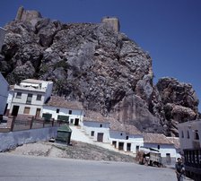 Castle on rocks in Zahara de la Sierra (Cádiz).