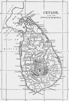'Map of Ceylon', c1891. Creator: James Grant.