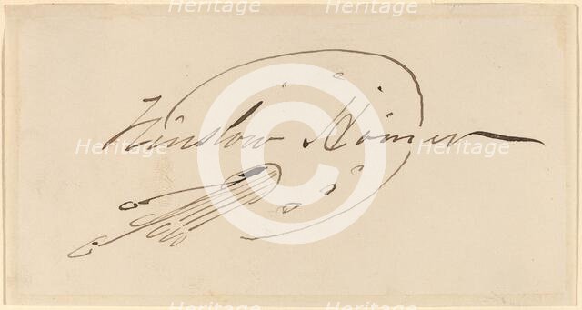 Signature in Palette. Creator: Winslow Homer.